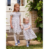 Arabella Rose Smocked Dress, Blue Rose Floral - Dresses - 6
