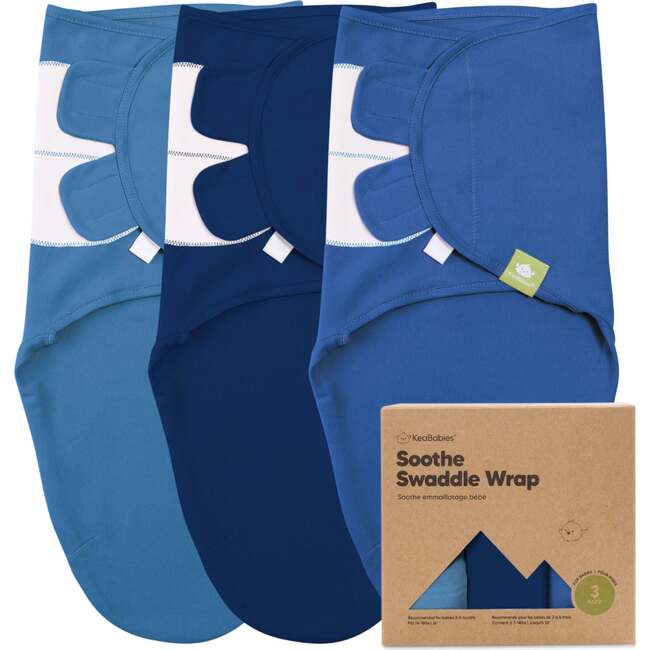 3-Pack Soothe Swaddle Wraps, Frost