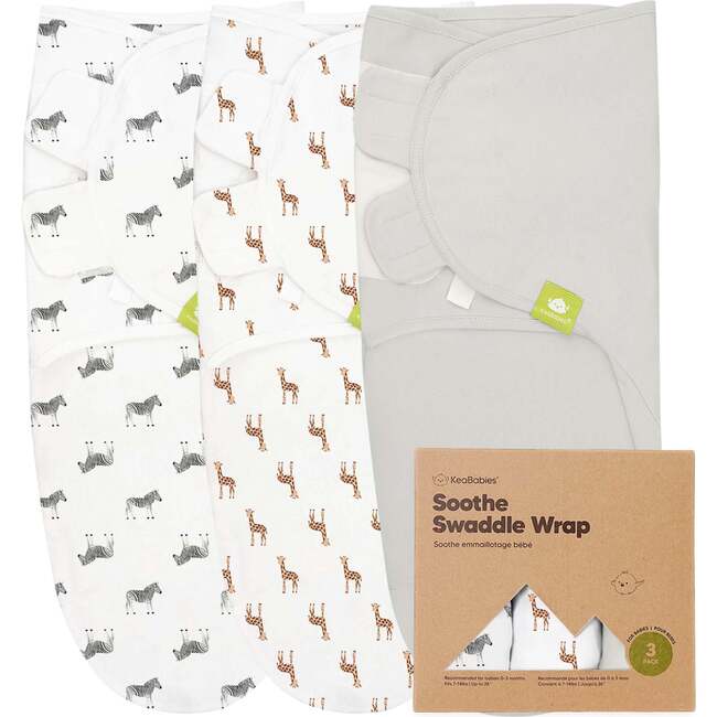 3-Pack Soothe Swaddle Wraps, The Wild