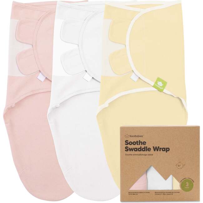 3-Pack Soothe Swaddle Wraps, Daffodil - Swaddles - 1