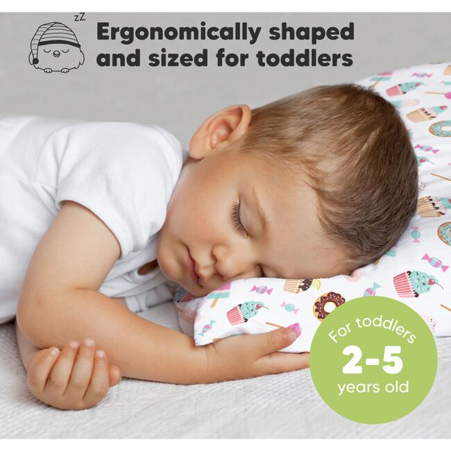 Toddler Pillow with Pillowcase, Sweet Tooth