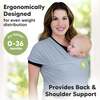 Baby Wrap Carrier, Dusty Blue - Slings - 2