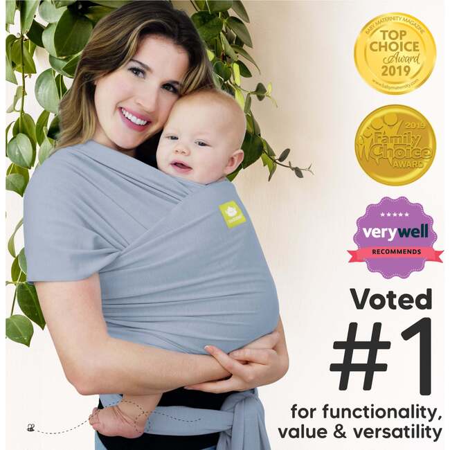 Baby Wrap Carrier, Dusty Blue - Slings - 3