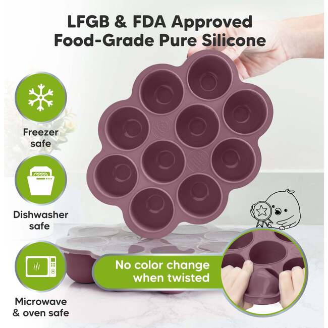 Prep Silicone Baby Food Tray, Mulberry - Tableware - 3