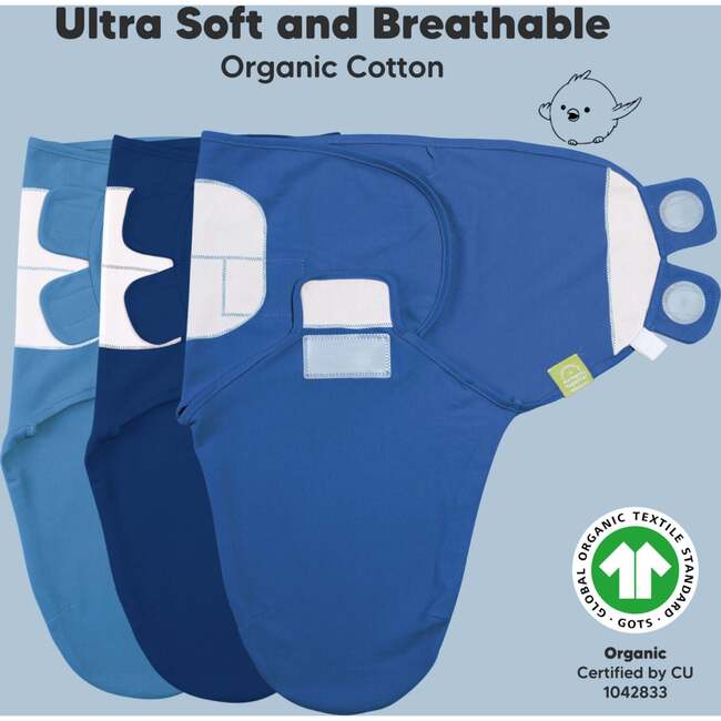 3-Pack Soothe Swaddle Wraps, Frost - Swaddles - 4