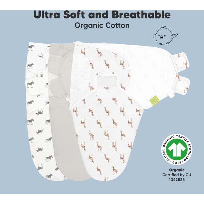 3-Pack Soothe Swaddle Wraps, The Wild - Swaddles - 4