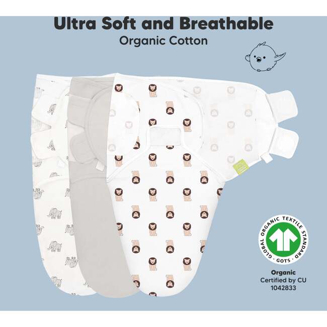 3-Pack Soothe Swaddle Wraps, The Wild 2 - Swaddles - 4