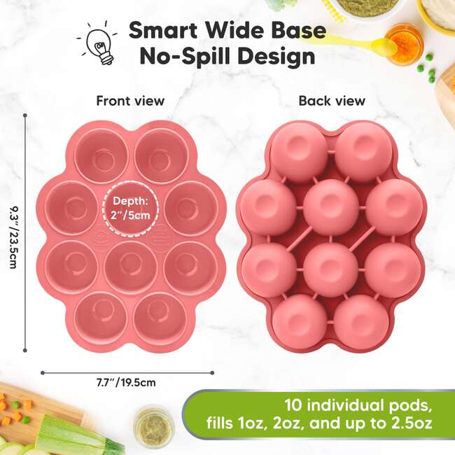 Prep Silicone Baby Food Tray, Blossom - Tableware - 2