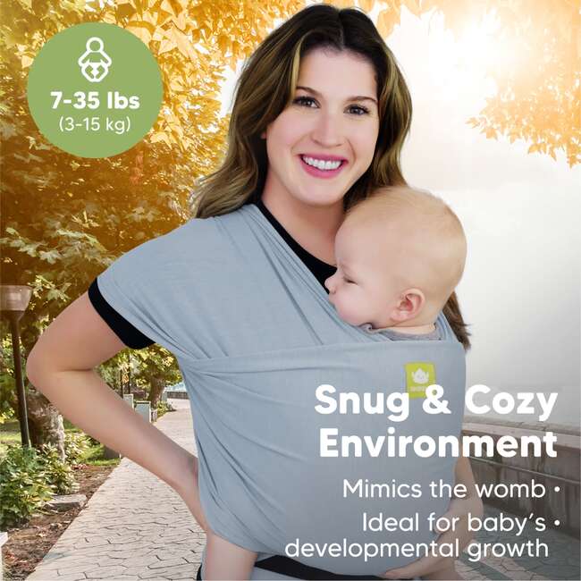 Baby Wrap Carrier, Dusty Blue - Slings - 6
