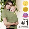 Baby Wrap Carrier, Dusty Olive - Carriers - 3