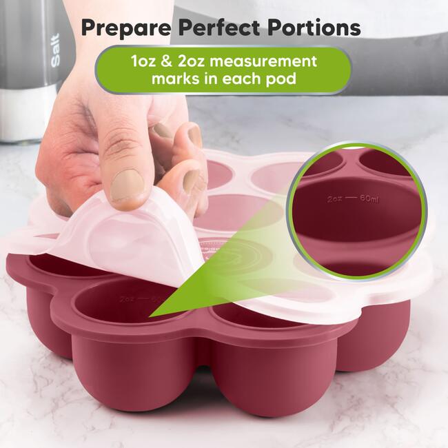 Prep Silicone Baby Food Tray, Kirsch Red - Tableware - 6