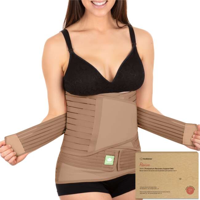 Women's Revive 3-in-1 Postpartum Recovery Support Belt, Warm Tan