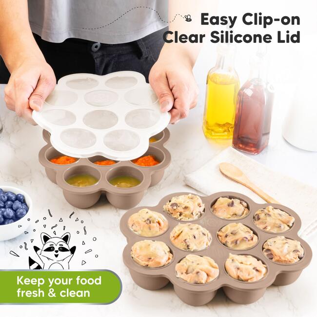 Prep Silicone Baby Food Tray, Chai Latte - Tableware - 4