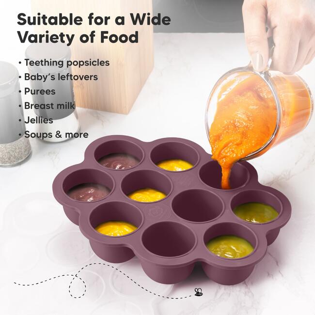 Prep Silicone Baby Food Tray, Mulberry - Tableware - 7