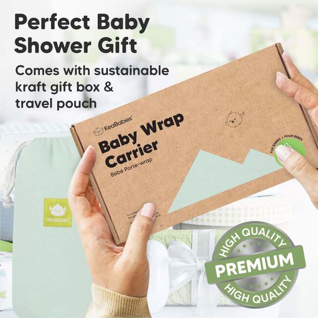 Baby Wrap Carrier, Light Mint - Slings - 7