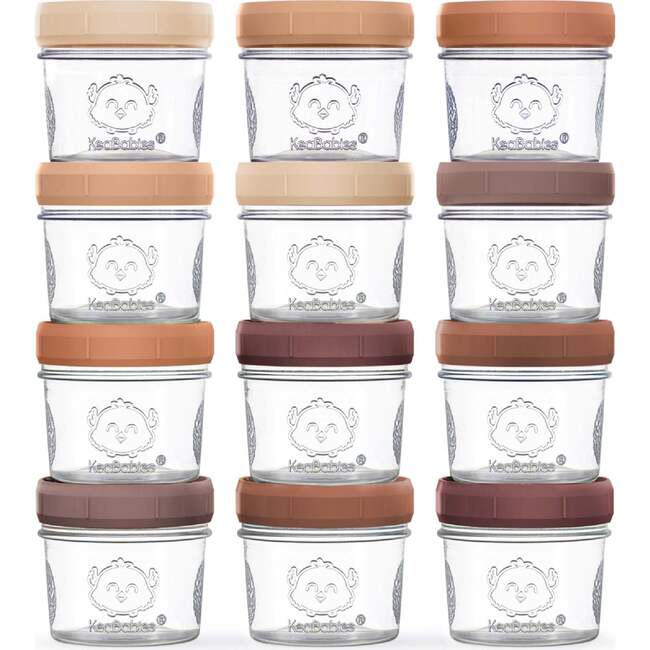 Prep Jars Baby Food Storage Glass Container, Terracotta