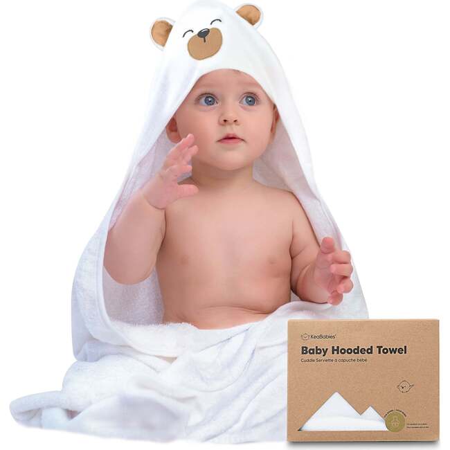 Bamboo Hooded Towel, Grizzly - Bath Towels - 1