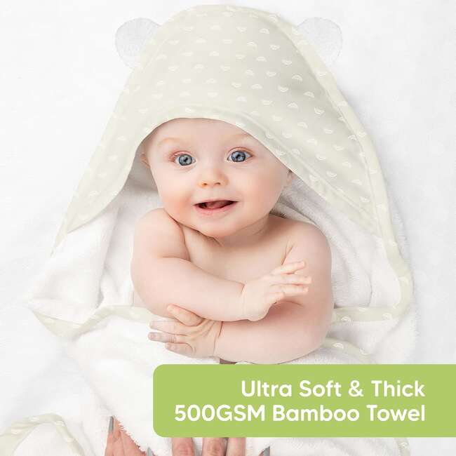 LUXE Organic Bamboo Hooded Towel, Rainbow - Bath Towels - 2