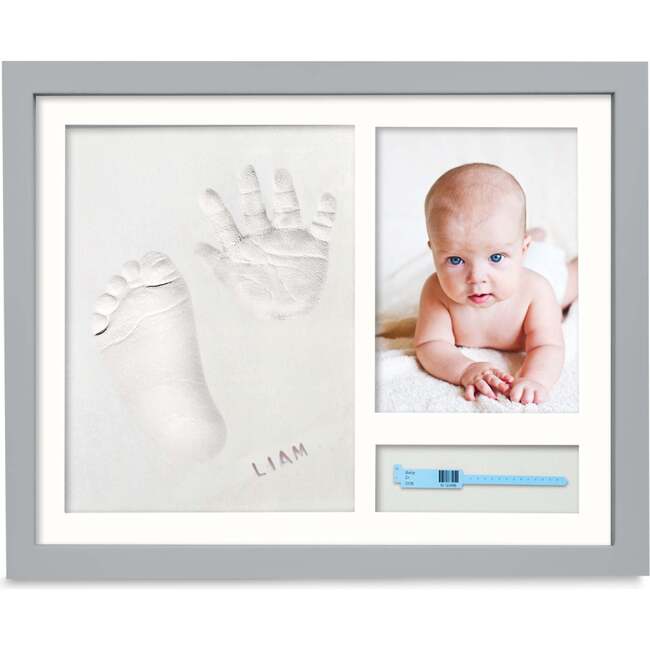NOEL Baby Handprint & Footprint Keepsake Frame, Cloud Grey
