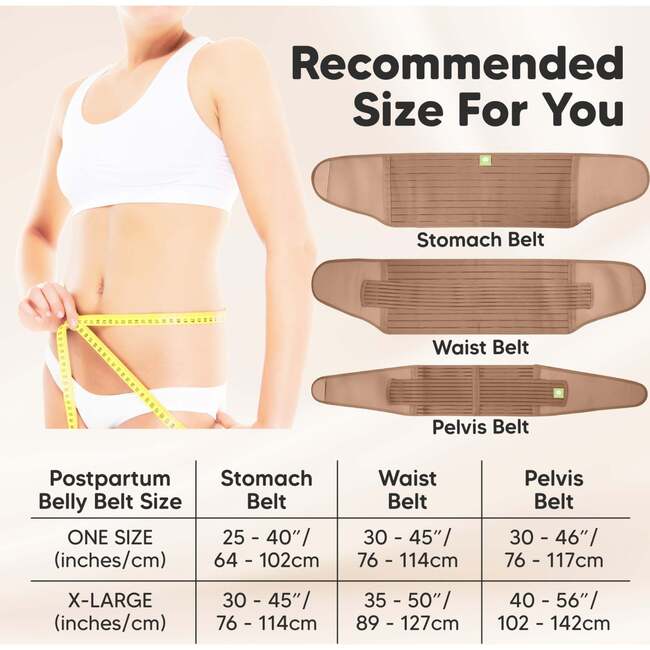 Women's Revive 3-in-1 Postpartum Recovery Support Belt, Warm Tan - Belts - 6
