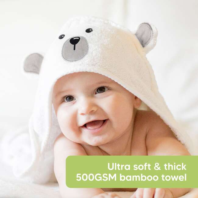 Bamboo Hooded Towel, Polar