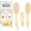 Baby Hair Brush and Comb Set, Lemon - Hair Accessories - 1 - thumbnail
