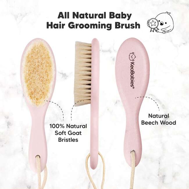 Baby Hair Brush, Blush - Hair Accessories - 2