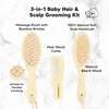 Baby Hair Brush and Comb Set, Lemon - Hair Accessories - 2
