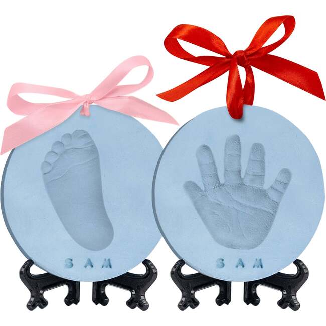 CHERISH Baby Handprint Keepsake Ornament, Sky Multi