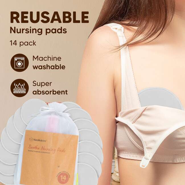Women's Soothe Organic Nursing Pads, Cool Gray - Nursing Covers - 7