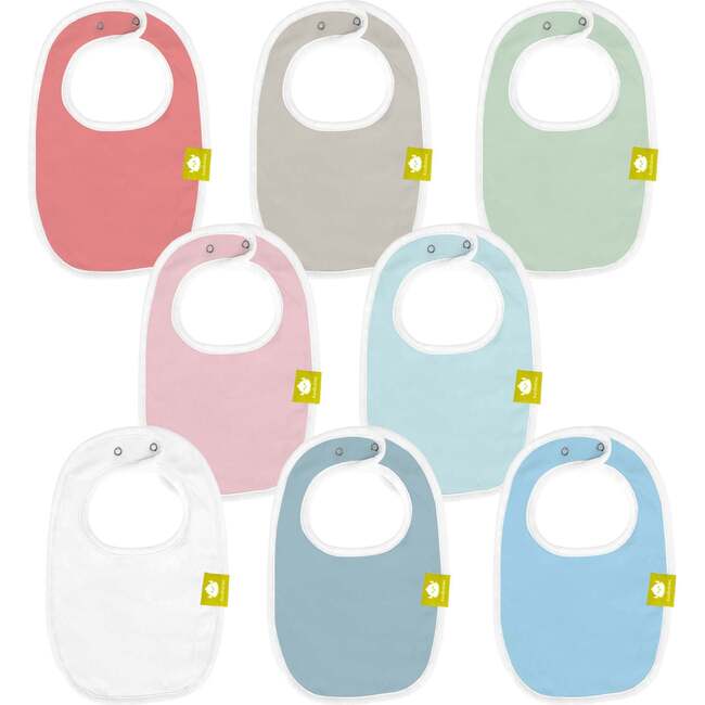 8-Pack Urban Drool Bibs Set for Baby Boys and Girls, Spring