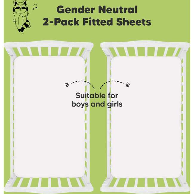 Fitted Crib Sheet, Soft White - Crib Sheets - 5