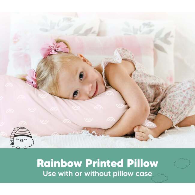 2-Pack Toddler Pillows, Pastel Rainbow - Pillows - 6