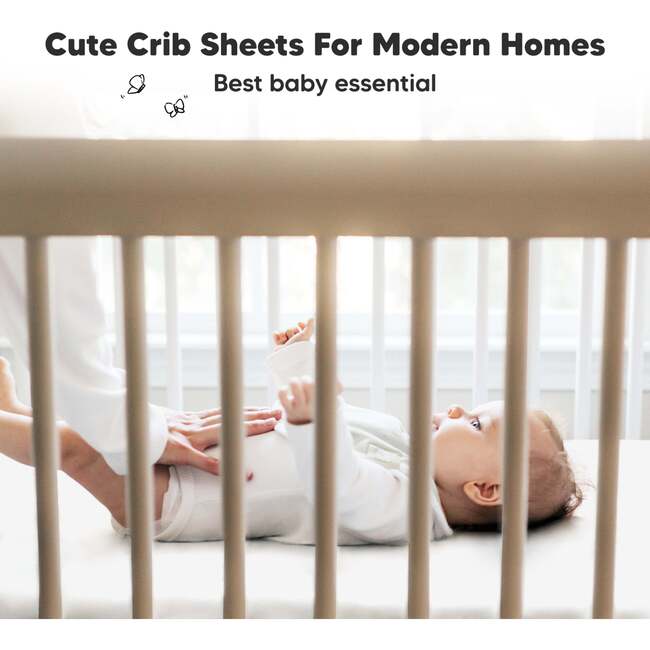 Fitted Crib Sheet, Soft White - Crib Sheets - 7