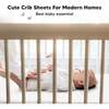 Fitted Crib Sheet, Soft White - Crib Sheets - 7