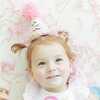 Glitter Fabric Birthdy Party Hat, Pink-Medium - Costumes - 2