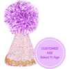Glitter Fabric Birthday Party Hat, Lilac/Pink - Medium - Costumes - 3