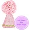 Glitter Fabric Birthdy Party Hat, Pink-Medium - Costumes - 4