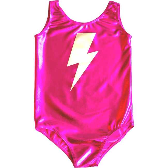 Super Hero Lightning Bolt Costume Set - Pink & Gold Sleeveless - Costumes - 4