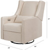 Kiwi Electronic Recliner and Swivel Glider, Beach Eco-Weave - Nursery Chairs - 3
