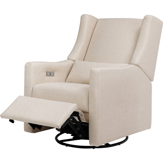 Kiwi Electronic Recliner and Swivel Glider, Beach Eco-Weave - Nursery Chairs - 4