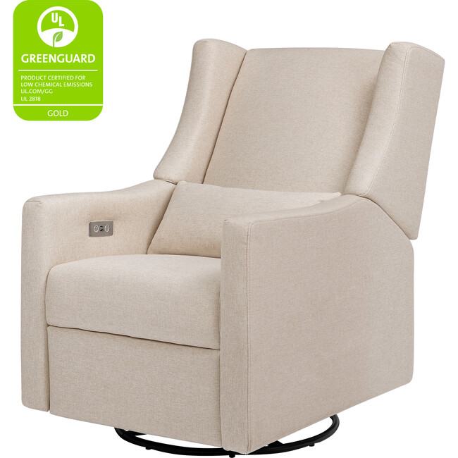 Kiwi Electronic Recliner and Swivel Glider, Beach Eco-Weave - Nursery Chairs - 9