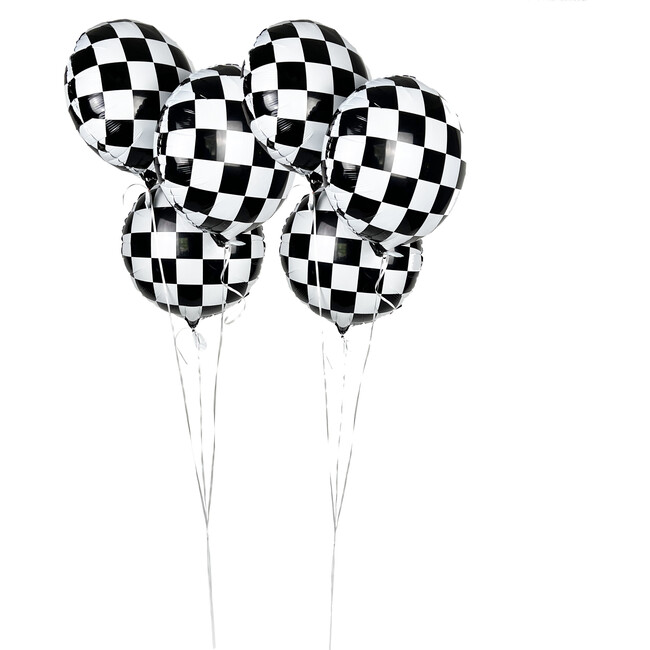 Race Car Checkered Foil Balloons