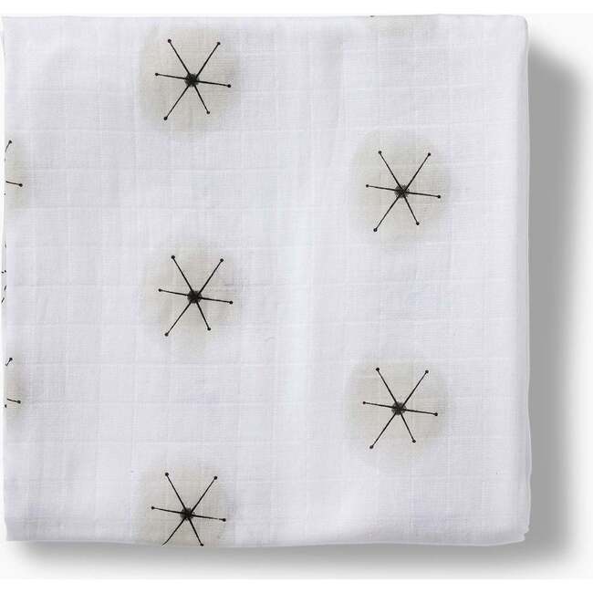 Organic Cotton Muslin Swaddle Blanket, Stardust White