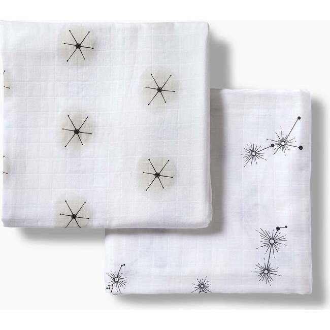 Swaddle Blanket 2PK  Constellation & Star Dust, White - Swaddles - 1