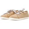 Floral Laced Sneakers, Camel - Sneakers - 3