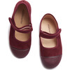 Suede Mary Jane Captoe Sneakers, Burgundy - Sneakers - 5 - thumbnail