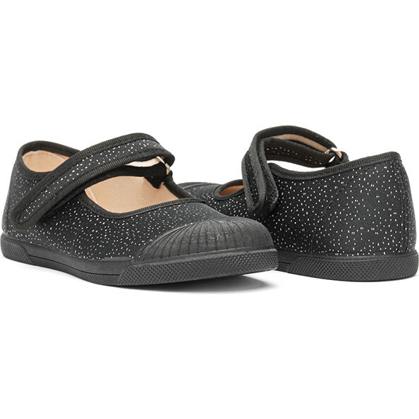 Mary Jane Captoe Sneakers, Black Dots
