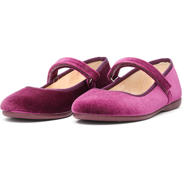 Classic Velvet Mary Janes, Plum - Mary Janes - 3