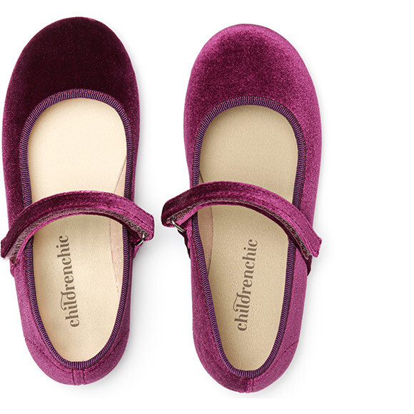 Classic Velvet Mary Janes, Plum - Mary Janes - 4